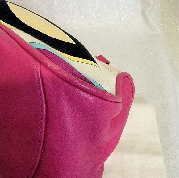 EMILIO PUCCI Fuschia Leather & Fabric Bag - Picture 6 of 15